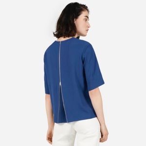 Everlane Japanese Goweave Back Zip Top